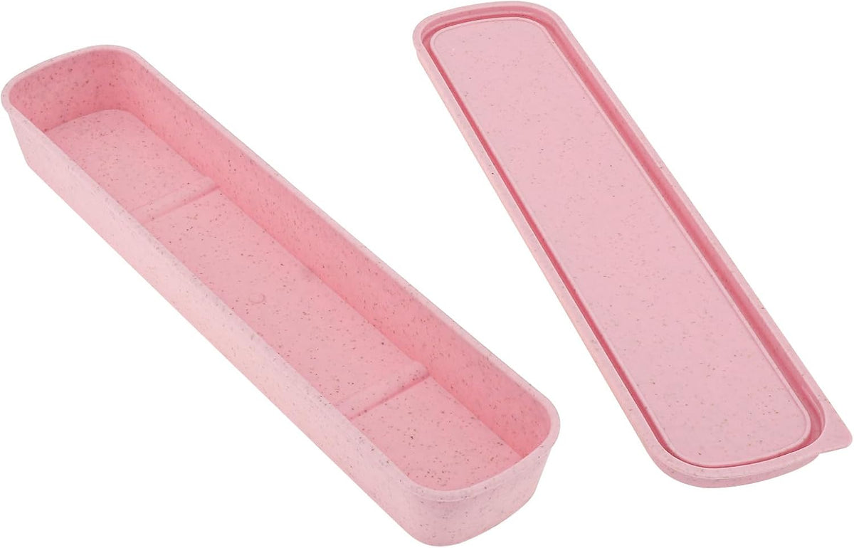 Pink slim cutlery storage case